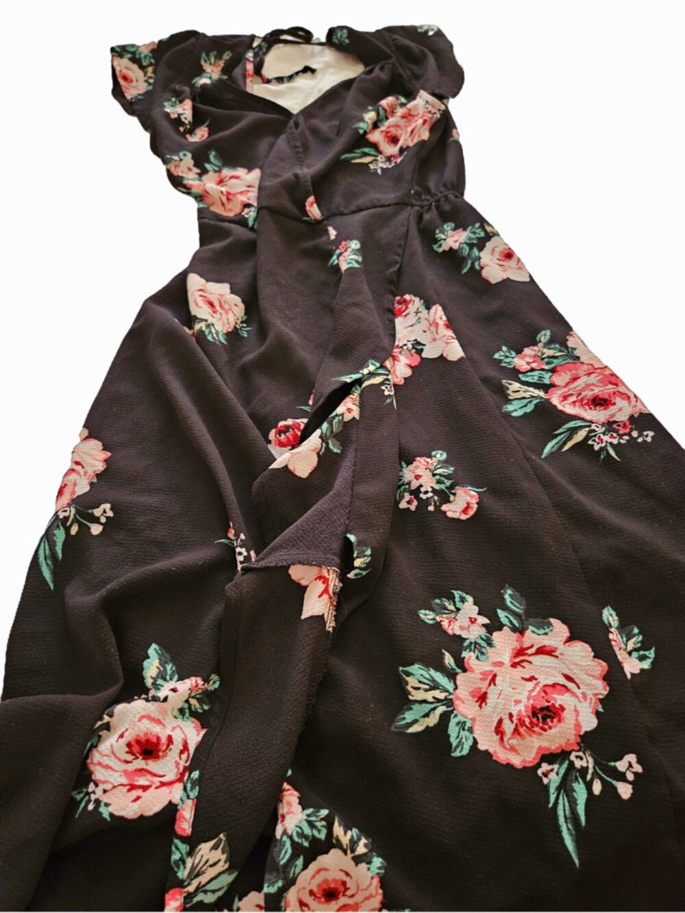 Xhilaration Brand Black Floral Dress Size S
